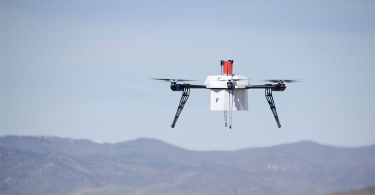 Flirtey maakt eerste dronebezorging in stedelijk gebied