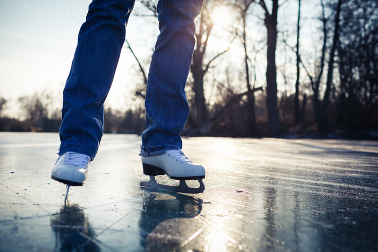 Schaatspret bij Vuntus Strand in Loosdrecht