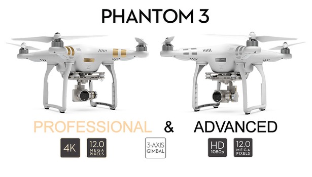 phantom 3 professional vs advanced drones